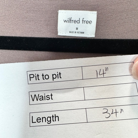 Aritzia Wilfred Free Long Sleeve  Bodycon Dress Taupe - Picture 8 of 8